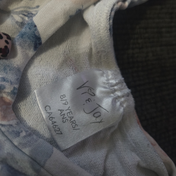 Floral Kids Sweatshirt with Pink and Blue Accents - Picture 2 of 3